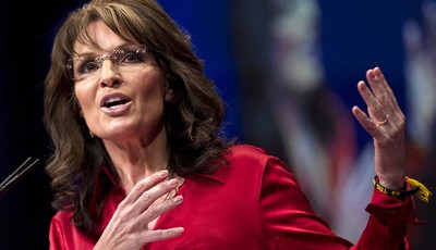 
              FILE - In this Feb. 11, 2012 file photo, Sarah Palin, the GOP candidate for vice-president in 2008, and former Alaska governor speaks in Washington. Palin on Sunday, Aug. 12, 2012 said 